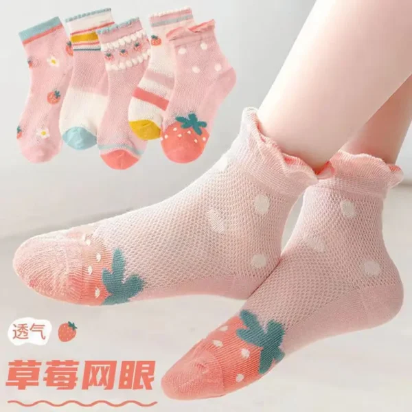 Soft Breathable Cotton Kids (5 Pairs/ Lot) - Image 6