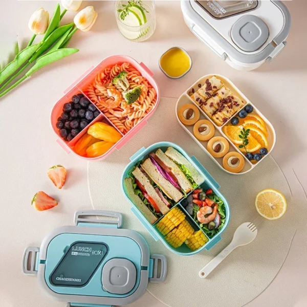 Portable Lunch Box With Compartments - Image 2