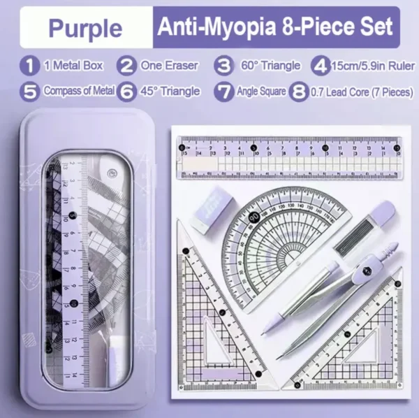 8-Piece Set of Measuring Rules for Students - Image 6
