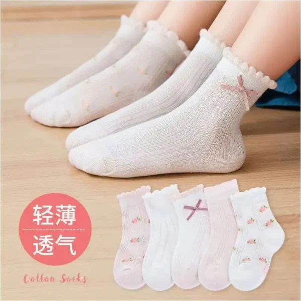 Soft Breathable Cotton Kids (5 Pairs/ Lot) - Image 7