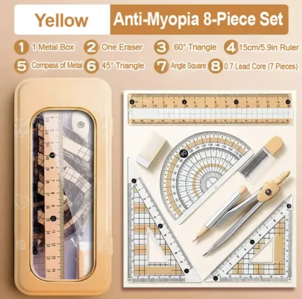 8-Piece Set of Measuring Rules for Students - Image 8